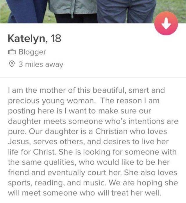 grass - Katelyn, 18 O Blogger 3 miles away I am the mother of this beautiful, smart and precious young woman. The reason I am posting here is I want to make sure our daughter meets someone who's intentions are pure. Our daughter is a Christian who loves J