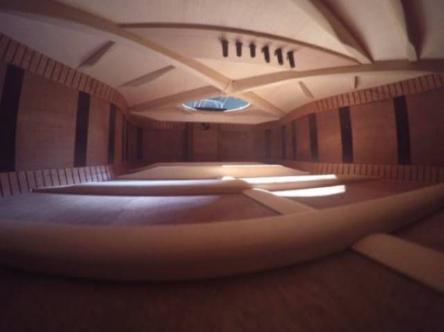 The inside of a guitar looks like an apartment I can’t afford.