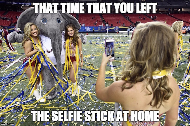 sec football memes - That Time That You Left The Selfie Stick At Home