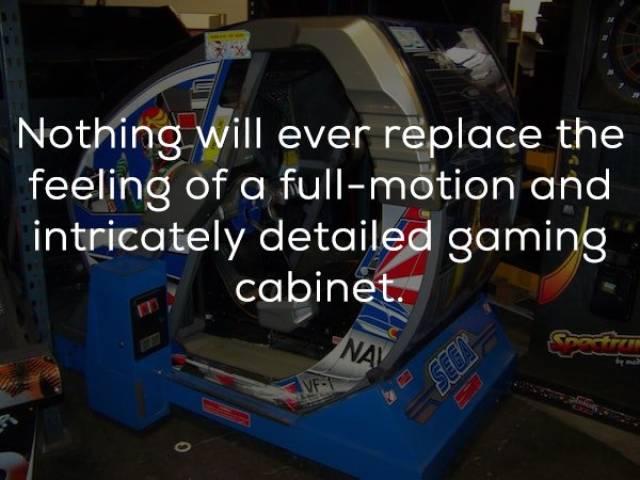 car - Nothing will ever replace the feeling of a fullmotion and intricately detailed gaming cabinet. Na