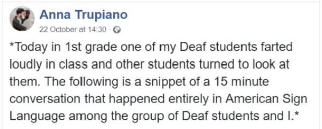 Deaf Kid Did Not Realize That Others Hear Him Fart