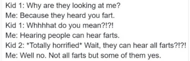 Deaf Kid Did Not Realize That Others Hear Him Fart