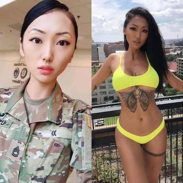 hot girls in and out of uniform