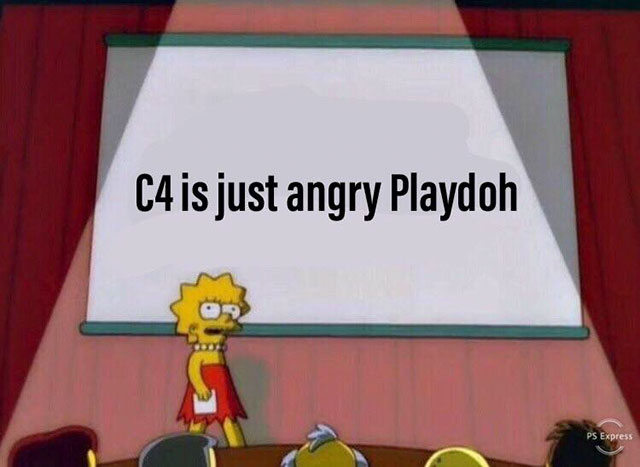 meme - lisa simpson board meme - C4 is just angry Playdoh Ps Express