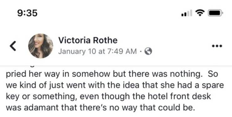She Wasn’t Supposed To Be In Her Hotel Room