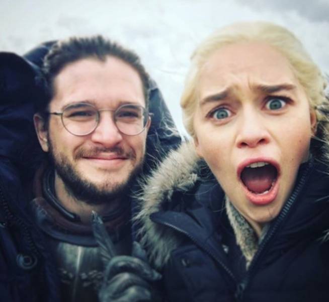 Emilia said filming the intimate moments with Kit Harington on GOT were kind of awkward because the two hadn’t done a lot of scenes together yet.