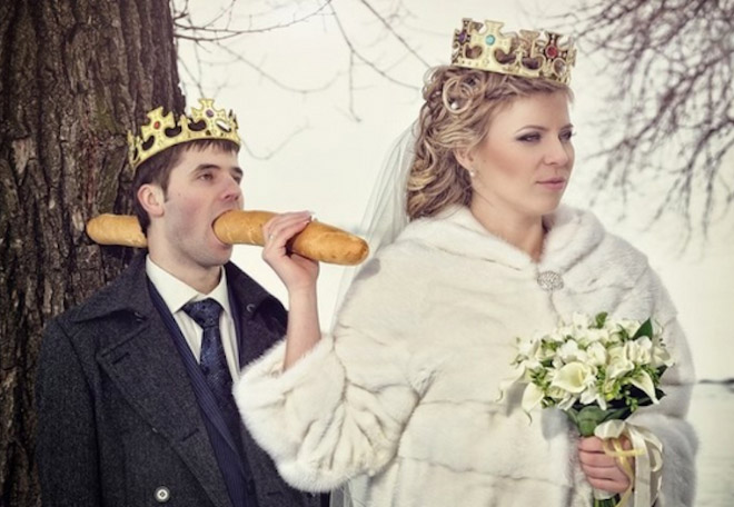 Awkward Couple Photos - russian wedding