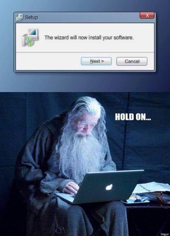 wizard will now install your software - Setup The wizard will now install your software. Next > Cancel Hold On... Incur