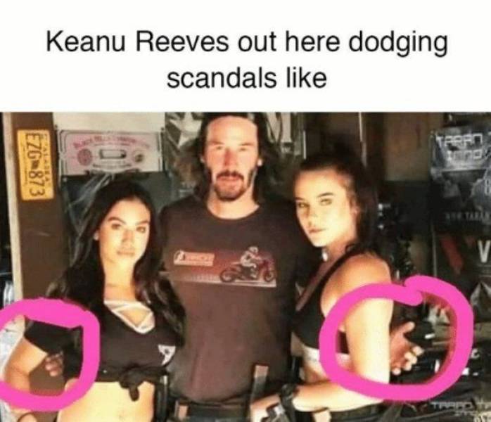 john wick meme - Keanu Reeves out here dodging scandals EZG873