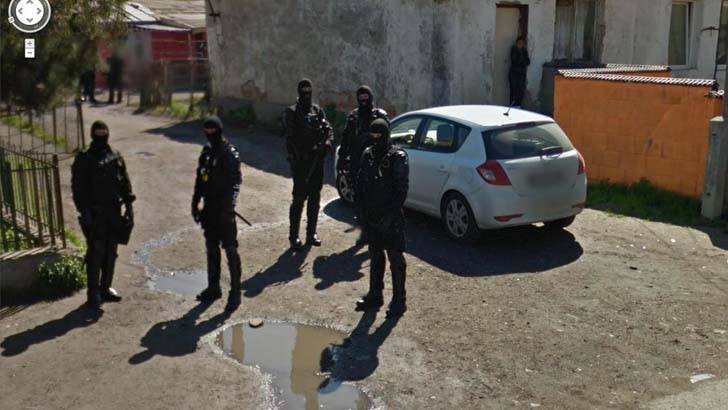 google street view police raid