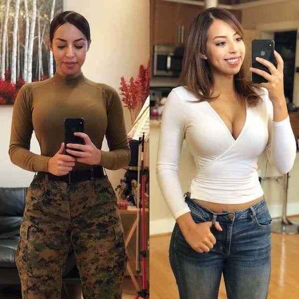 attractive woman marine