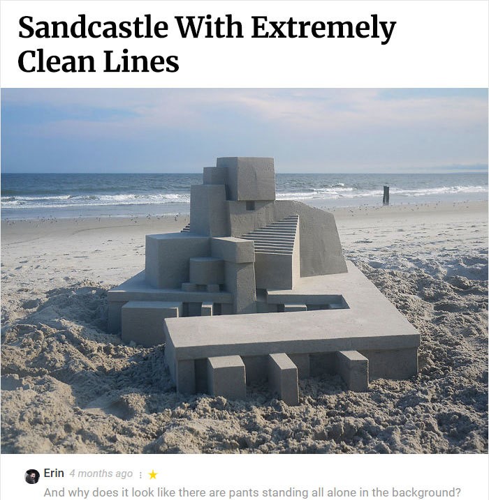 calvin seibert sand castle - Sandcastle With Extremely Clean Lines sp Erin 4 months ago 1 And why does it look there are pants standing all alone in the background?