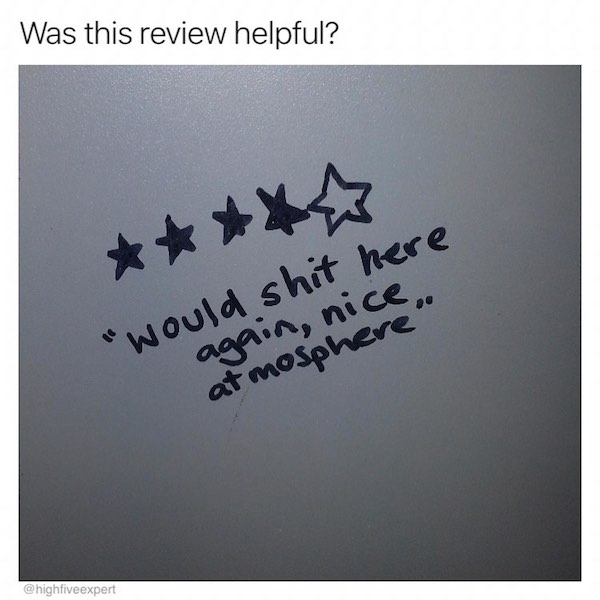 angle - Was this review helpful? would shit here again, nice. at mosphere