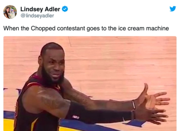lebron jr smith - Lindsey Adler When the Chopped contestant goes to the ice cream machine