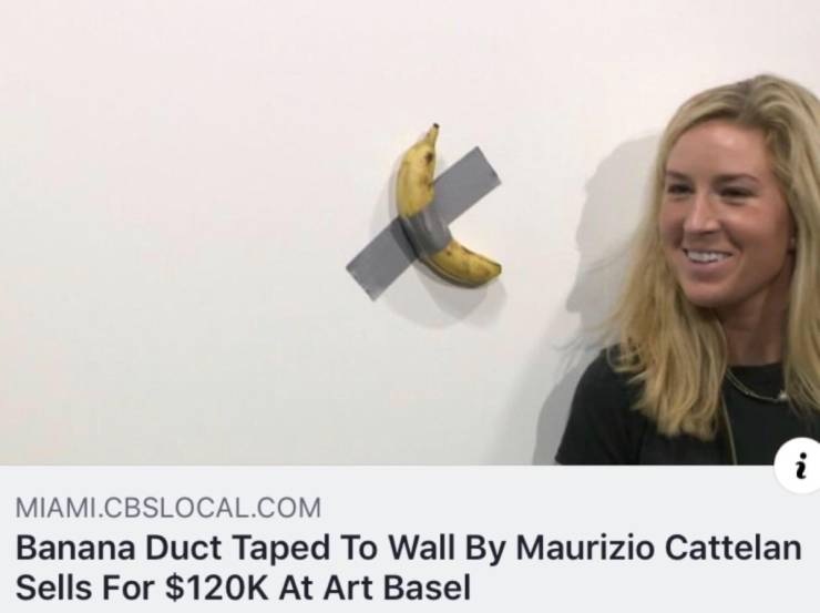 ear - Miami.Cbslocal.Com Banana Duct Taped To Wall By Maurizio Cattelan Sells For $ At Art Basel