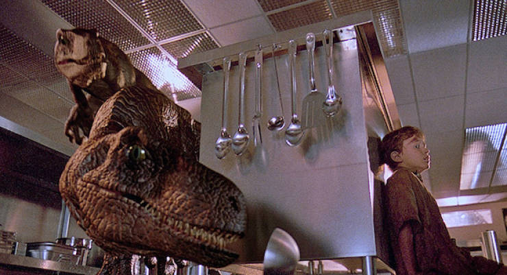 jurassic park raptor kitchen