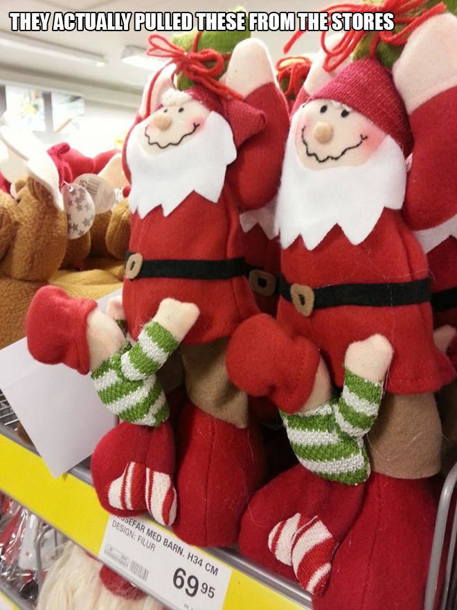 christmas design fails - They Actually Pulled These From The Stores Sefar Med Barn. H34 Cm Designfilur 6995