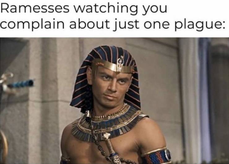 ramses meme - Ramesses watching you complain about just one plague