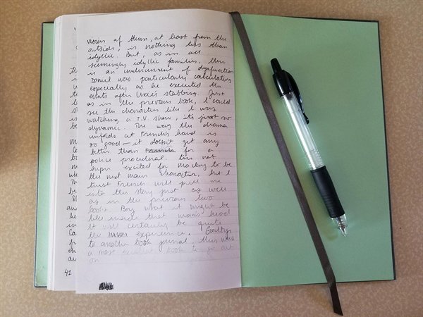 “My pen ran out on the very last sentence of the very last entry of my book journal.”