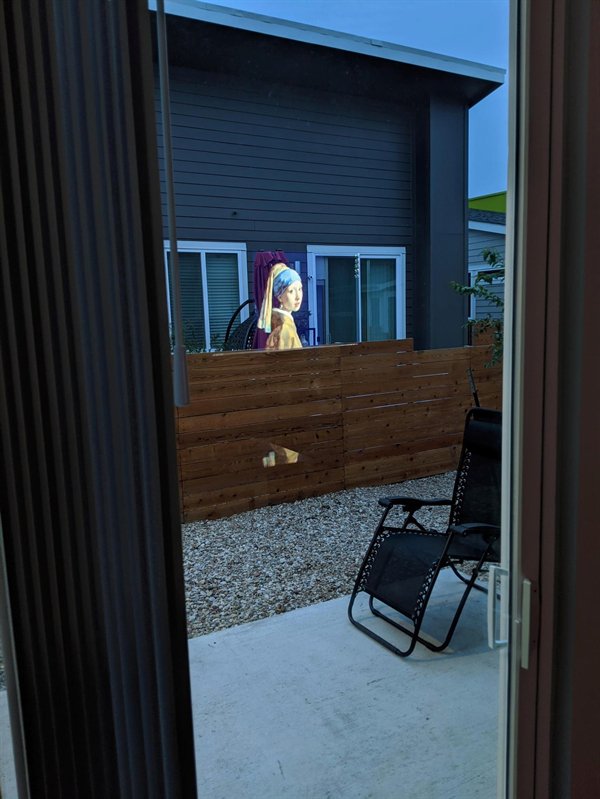 “The reflection of my TV makes it look like Girl With the Pearl Earring is in my backyard.”