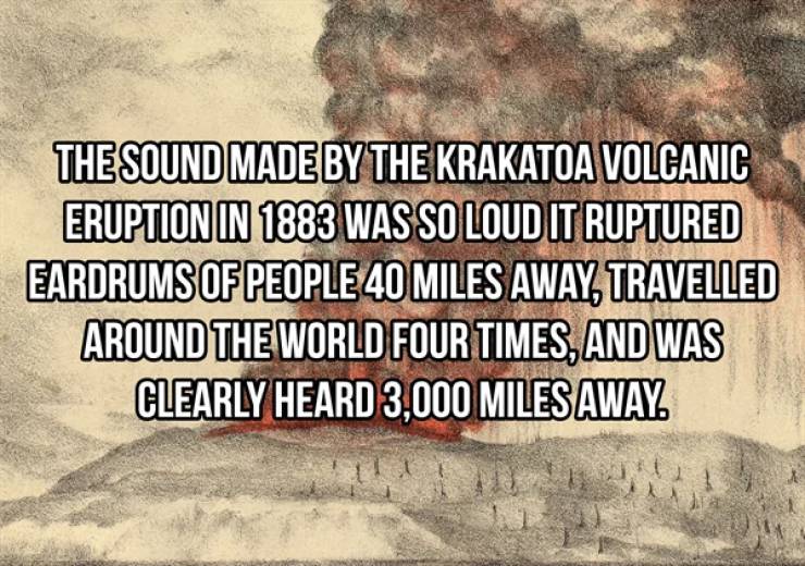 krakatoa 1883 drawings - The Sound Made By The Krakatoa Volcanic Eruption In 1883 Was So Loud It Ruptured Eardrums Of People 40 Miles Away Travelled Around The World Four Times, And Was Clearly Heard 3,000 Miles Away