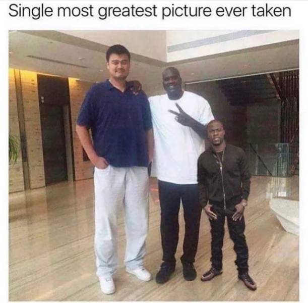 kevin hart and yao ming - Single most greatest picture ever taken