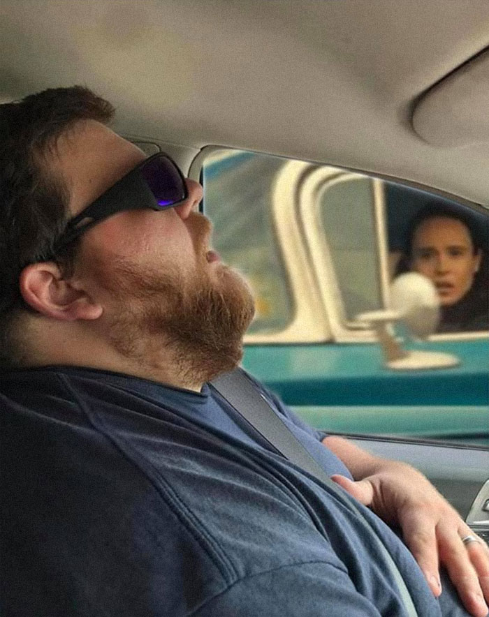 photoshopped sleeping husband - guy sleeping in car photoshop