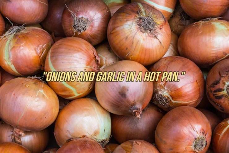 selection and storage of onions - "Onions And Garlic In A Hot Pan."