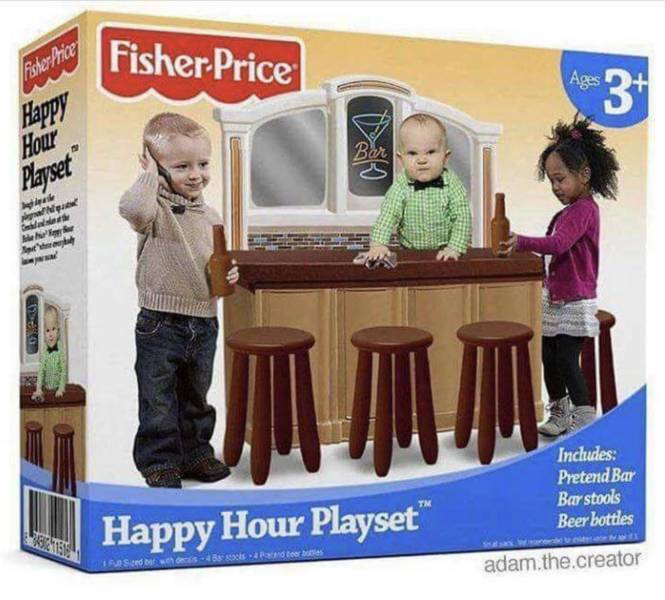 fisher price happy hour playset - Fisher Price Fisherbtice Ages Happy Playset" Hour Bar Whe que Du Inchides Pretend Bar Barstools Beer bottles Happy Hour Playset" 1 Sonder what to be adam.the.creator