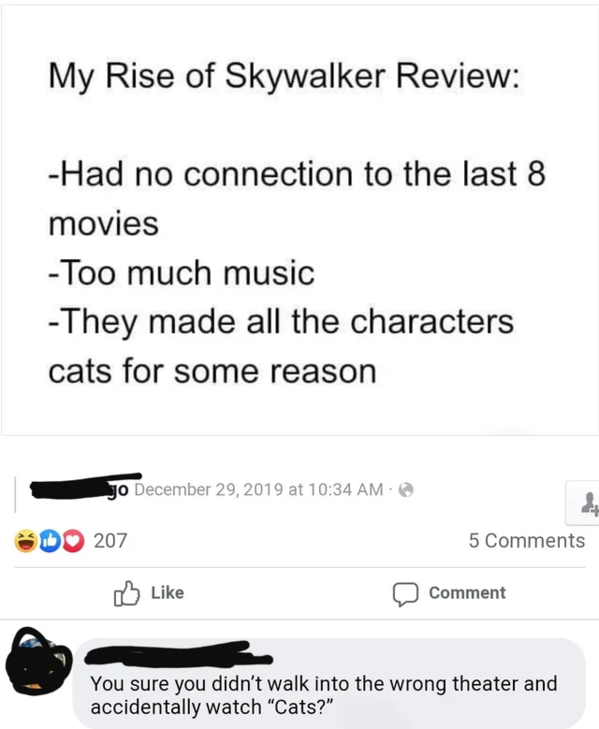 rise of skywalker review 4chan - My Rise of Skywalker Review Had no connection to the last 8 movies Too much music They made all the characters cats for some reason Jo at 207 5 Comment You sure you didn't walk into the wrong theater and accidentally watch