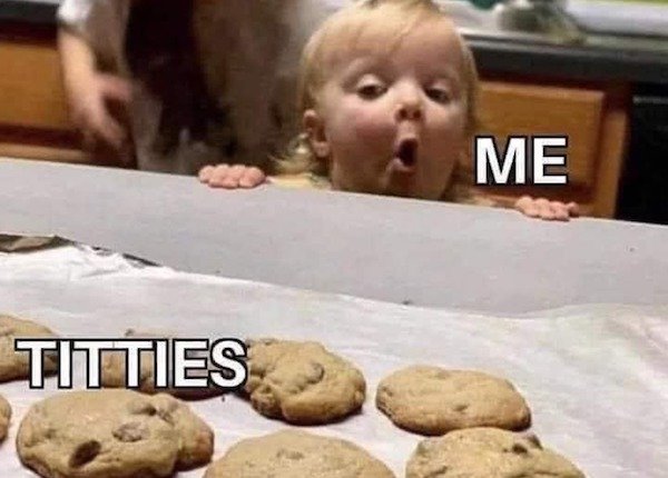 healthy funny memes - Me Titties