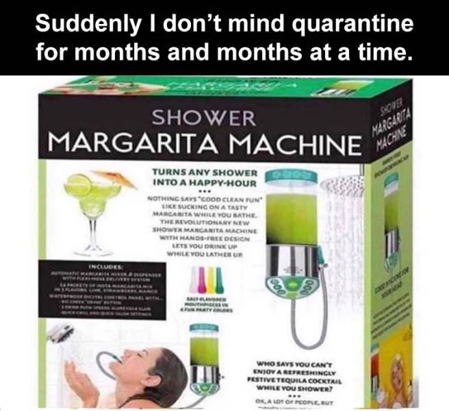 shower margarita machine - Suddenly I don't mind quarantine for months and months at a time. Sove Shower Margarita Machine Margarita Machine Turns Any Shower Du Into A Happy Hour ... Nothing Says "Cood Clean Fun Sucking On A Tasty Margarita Whilevou Rathe