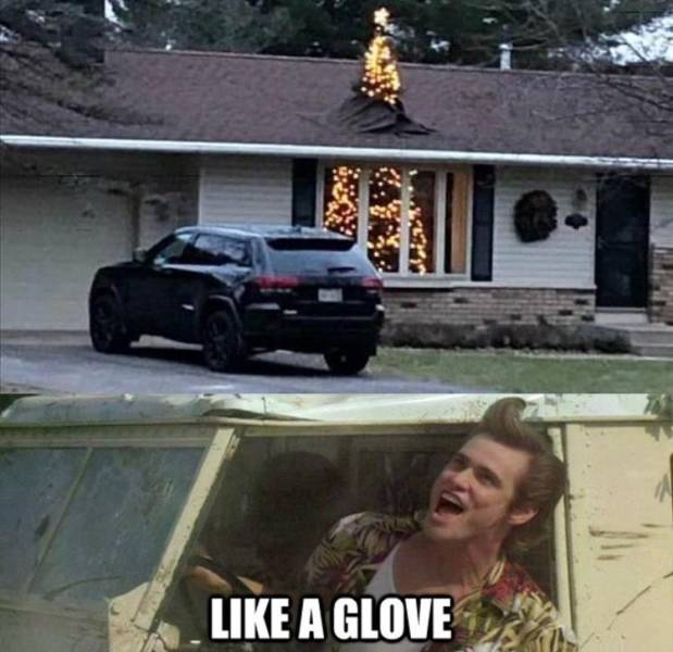 christmas car decorations meme - A Glove