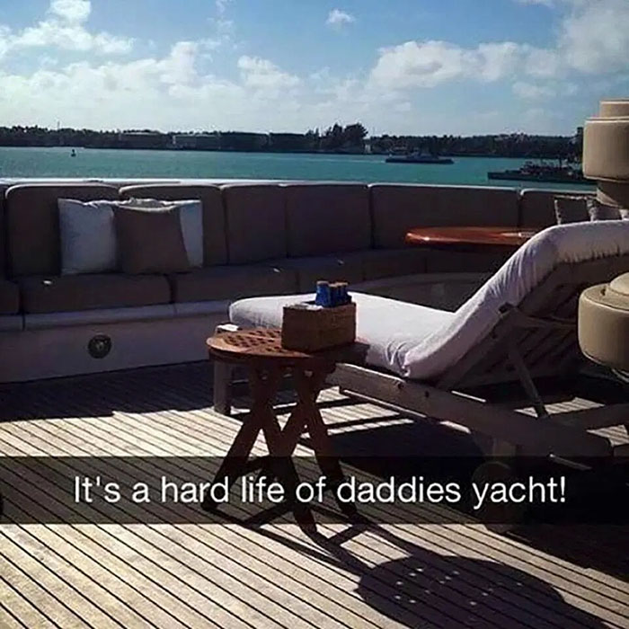 spoiled kids on instagram - It's a hard life of daddies yacht!