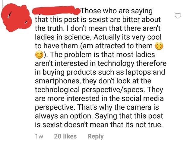 cringeworthy people - point - Those who are saying that this post is sexist are bitter about the truth. I don't mean that there aren't ladies in science. Actually its very cool to have them.am attracted to them . The problem is that most ladies aren't int