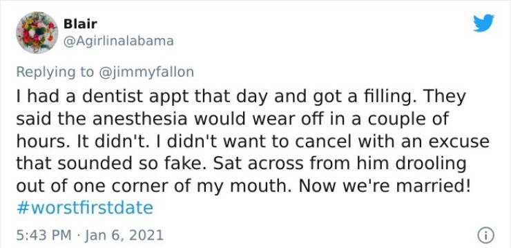 trump's tweet about native american president - Blair I had a dentist appt that day and got a filling. They said the anesthesia would wear off in a couple of hours. It didn't. I didn't want to cancel with an excuse that sounded so fake. Sat across from hi