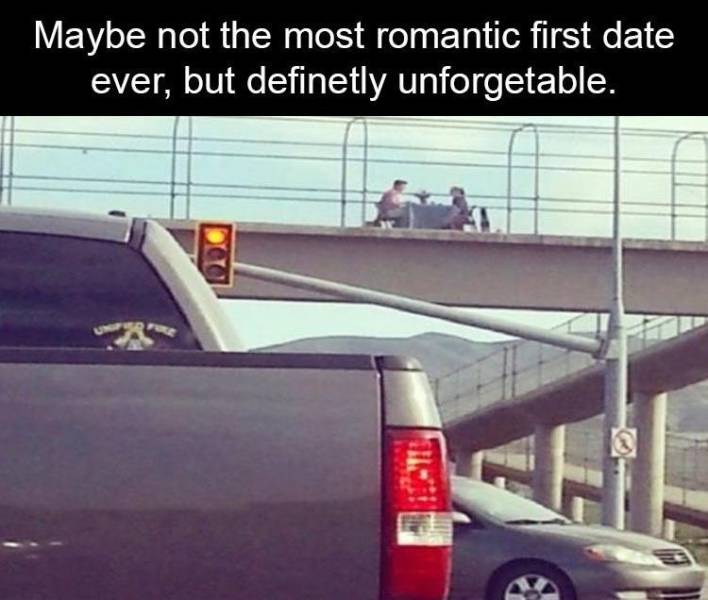 family car - Maybe not the most romantic first date ever, but definetly unforgetable.