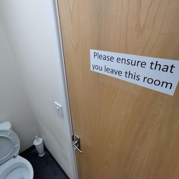 room - Please ensure that you leave this room
