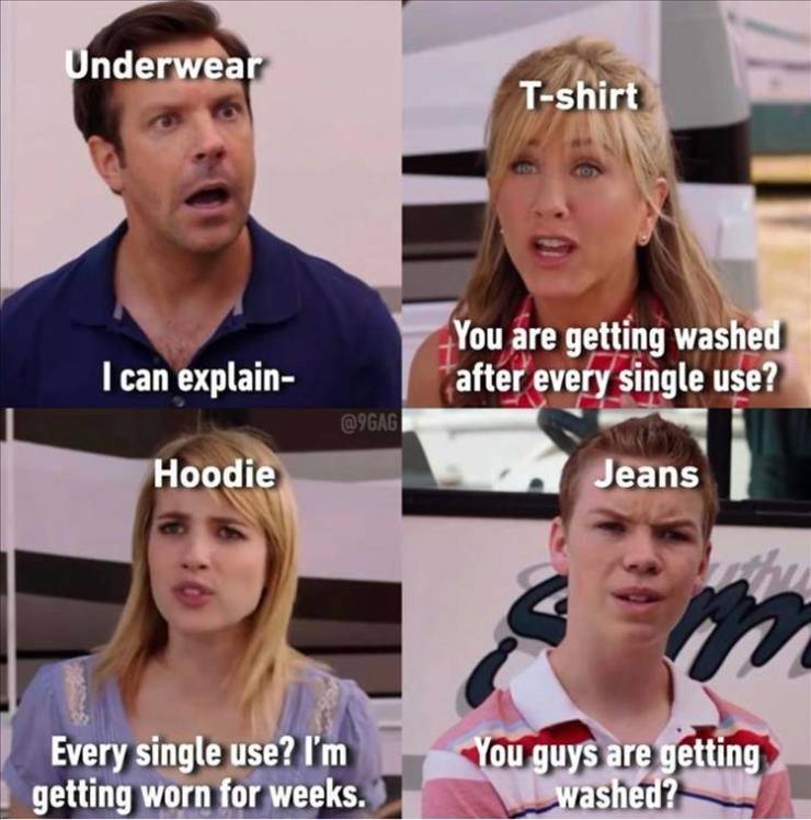 election memes funny - Underwear Tshirt I can explain You are getting washed after every single use? Hoodie Jeans Every single use? I'm getting worn for weeks. You guys are getting washed?