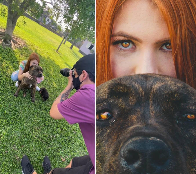amazing photography - girl and her dog