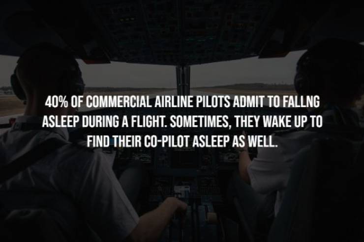 darkness - 40% Of Commercial Airline Pilots Admit To Fallng Asleep During A Flight. Sometimes, They Wake Up To Find Their CoPilot Asleep As Well.