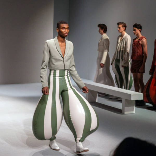 inflatable trousers fashion show