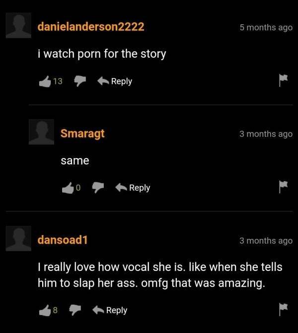 33 Pornhub’s Comments are like