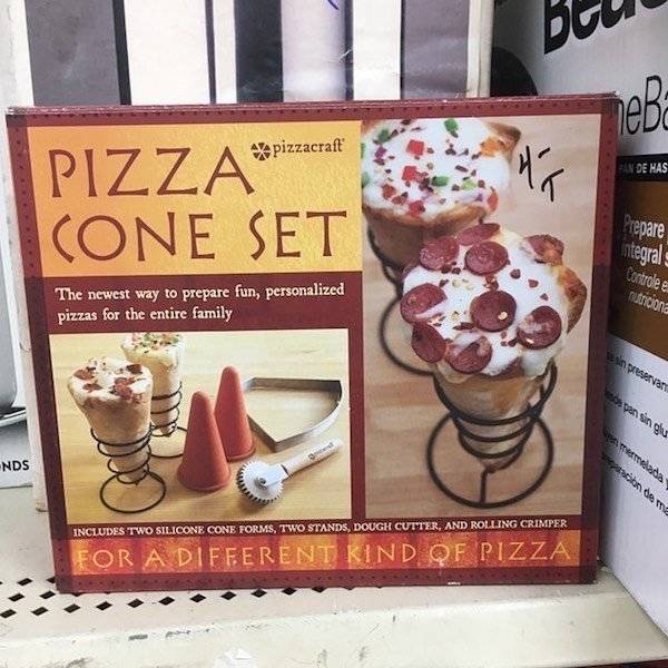 dairy product - neb pizzacraft na En De Has Pizza Cone Set repare integral Controle e medicina The newest way to prepare fun, personalized pizzas for the entire family pancham Nds Includes Two Silicone Cone Forms, Two Stands, Dough Cutter, And Rolling Cri