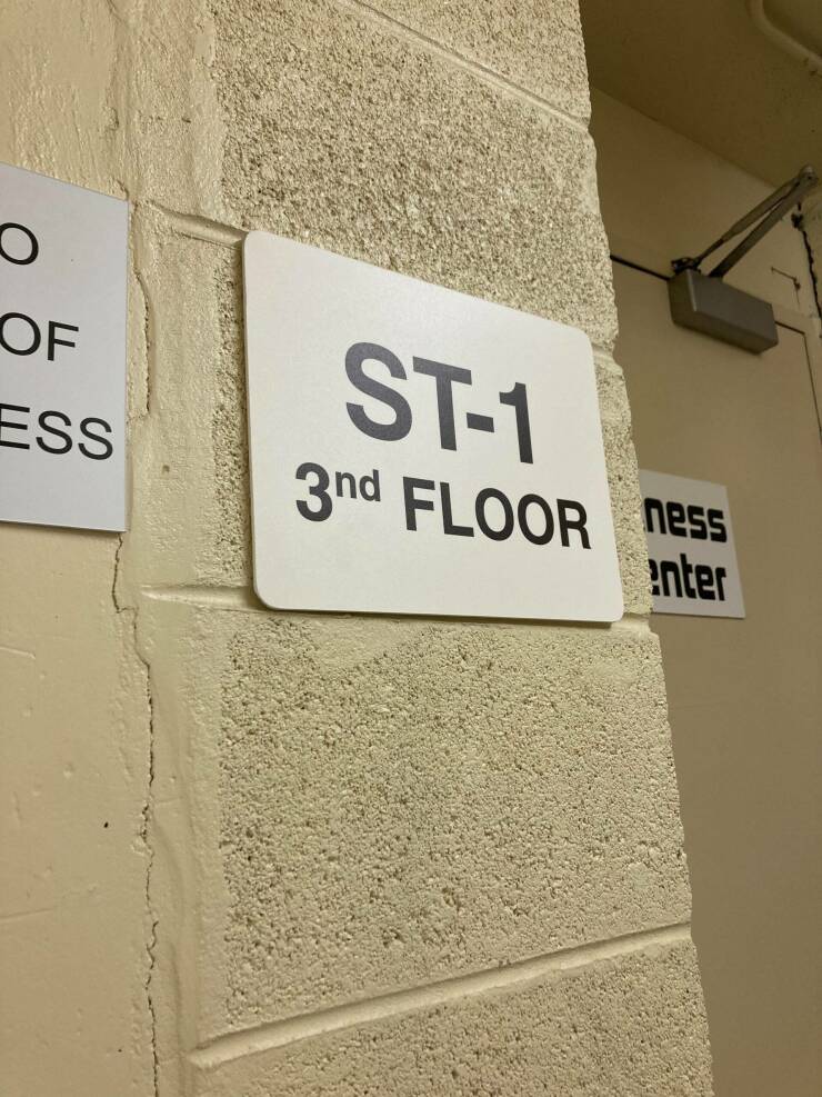 fun randoms - funny photos - wall - O Of Ess St1 3nd Floor ness enter