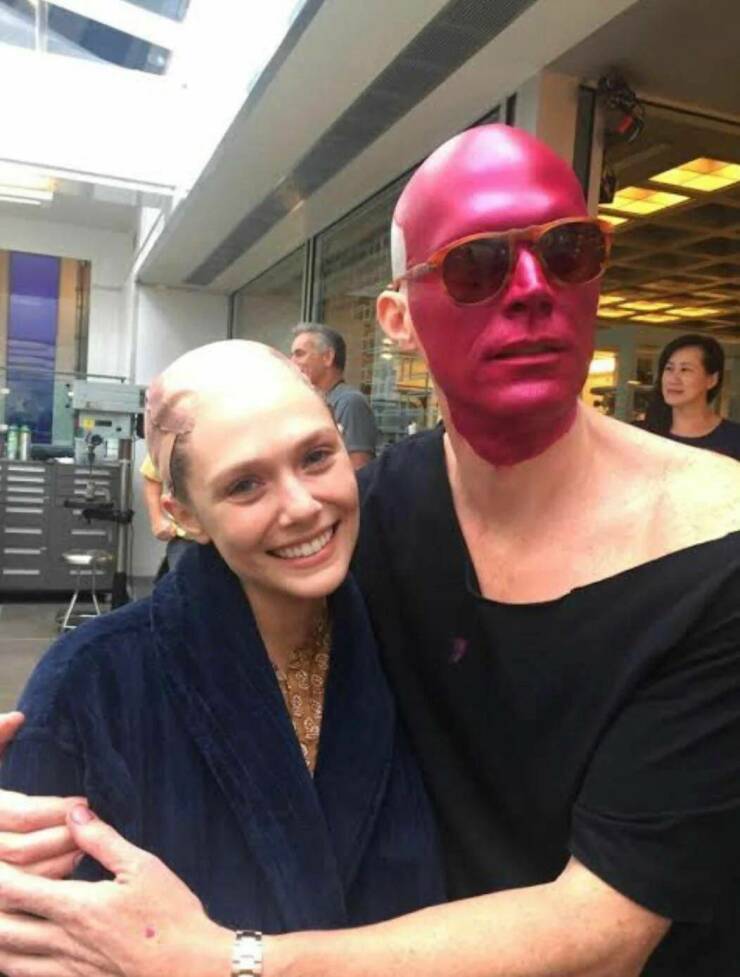 monday morning randomness - paul bettany and elizabeth olsen behind the scenes