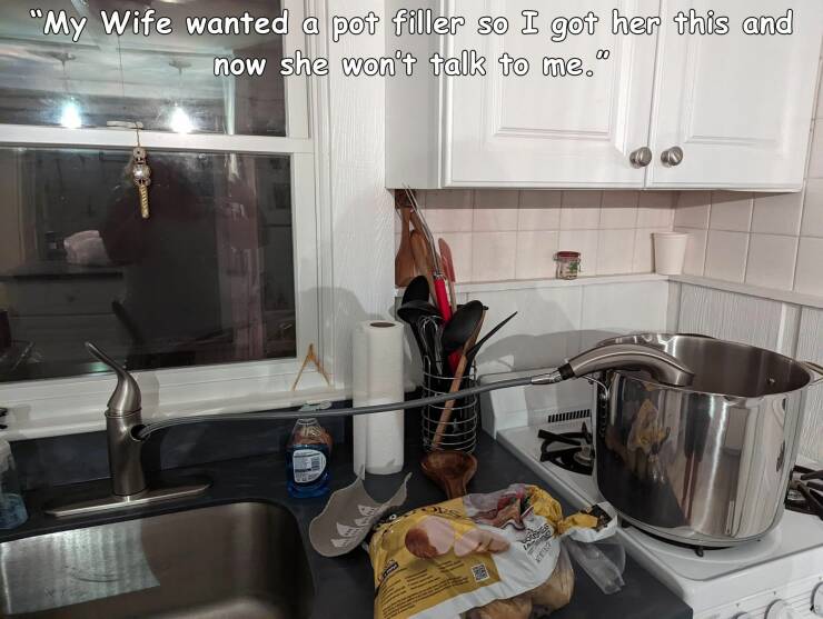daily dose of randoms - countertop - "My Wife wanted a pot filler so I got her this and 00 now she won't talk to me."