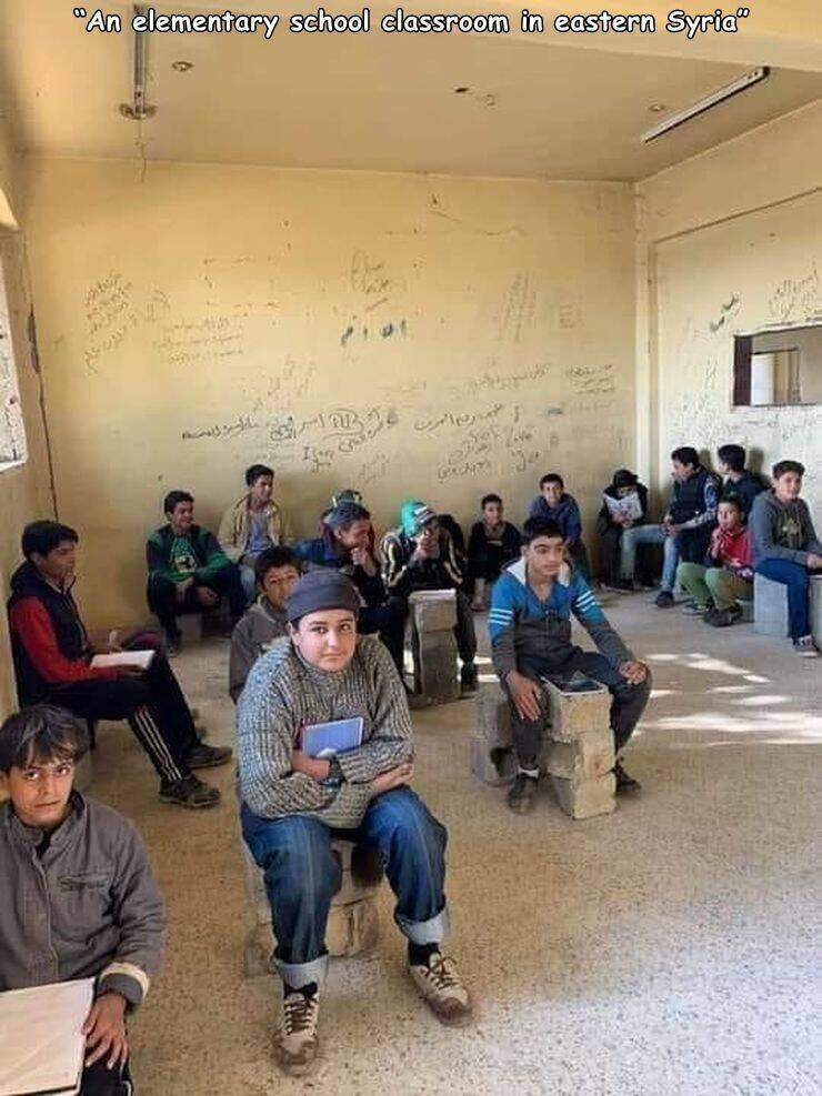 daily dose of pics and memes - community - "An elementary school classroom in eastern Syria" Ther