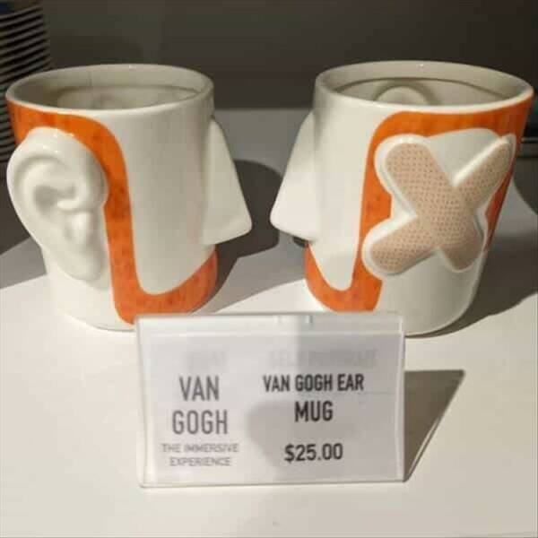 cool random pics - van gogh ear mug - Van Gogh The Immersive Experience Van Gogh Ear Mug $25.00