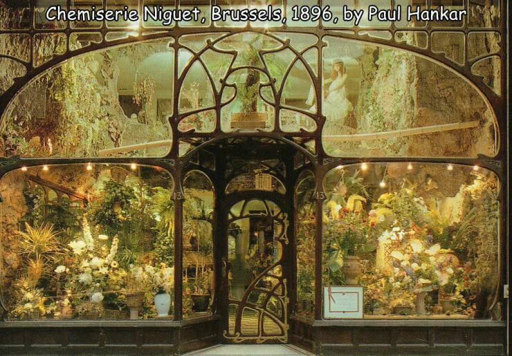 cool random pics - art nouveau greenhouse - Chemiserie Niguet, Brussels, 1896, by Paul Hankar 13